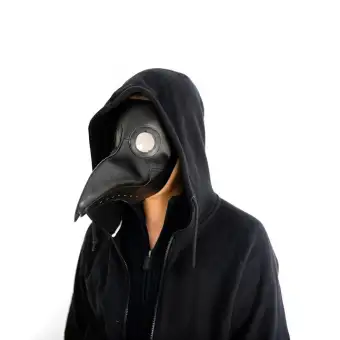 Available Black Color Plague Doctor Bird Mask Full Head Mask Long