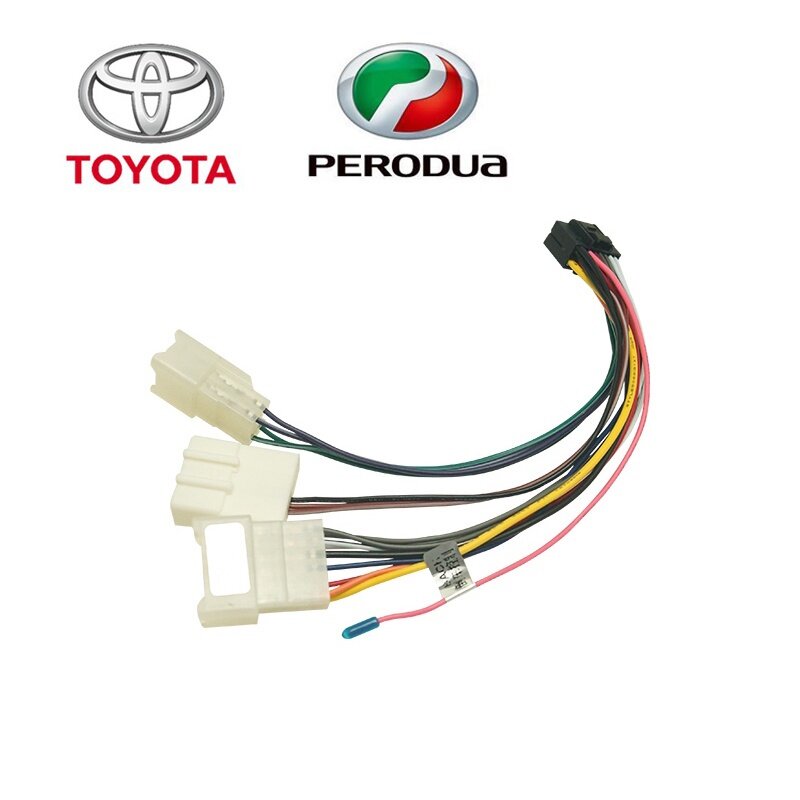 16P Car Head Unit Wire Harness Adapter For Toyota Perodua OEM Car Radio
