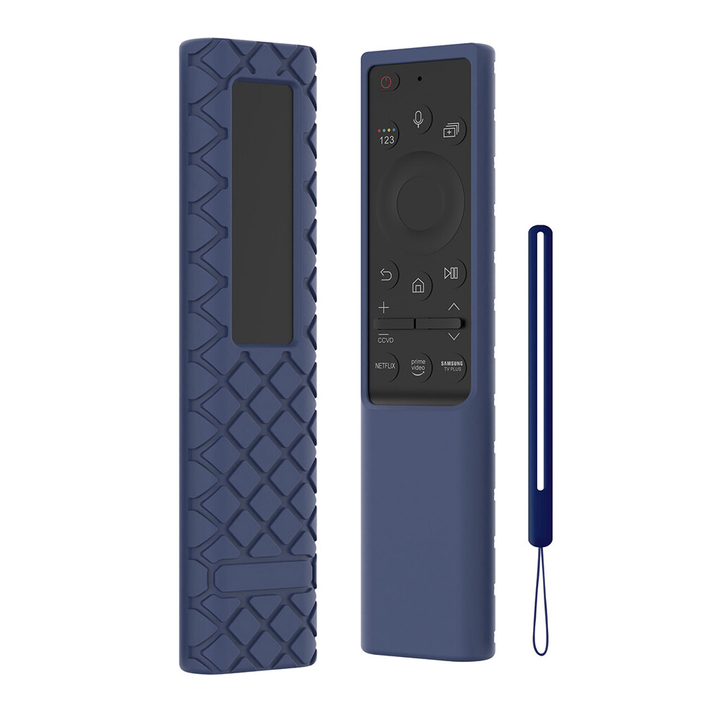 Remote Control Silicone Sleeve Battery Back Shockproof Protective Cover With Lanyard Compatible For Samsung Bn59-01363 Bn59-01357