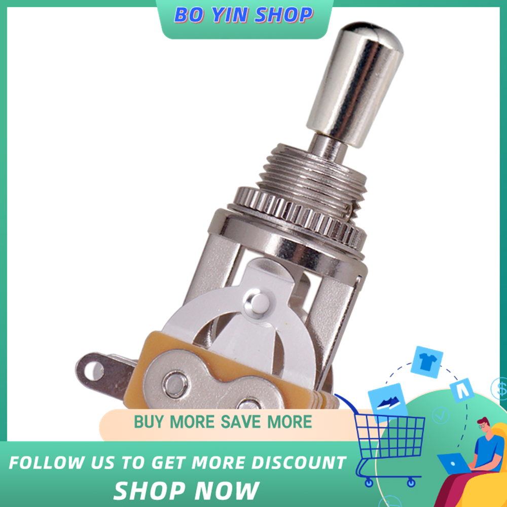 3 Way Short Straight Guitar Toggle Switch Pickup Selector with Brass Hat Compatible with Gibson Les Paul LP SG Electric Guitars