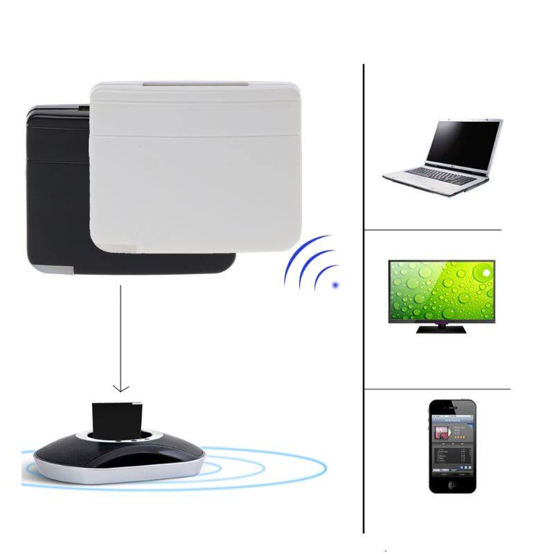 30 Pin Bộ thu nhạc A2DP tương thích Bluetooth Bộ điều hợp âm thanh Tương thích với điện thoại cho iPod, Đen trắng