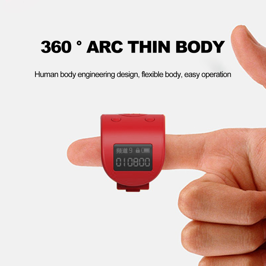 Mini Digital LCD Electronic Finger Ring Mobile Phone Counter 9 -Digit Prayer Can Charging Counter Clicker