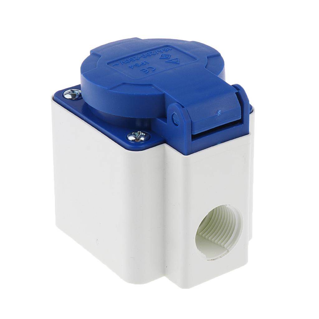 Blesiya SCHUKO 2Pin 16A 220V Waterproof EU Power Socket
