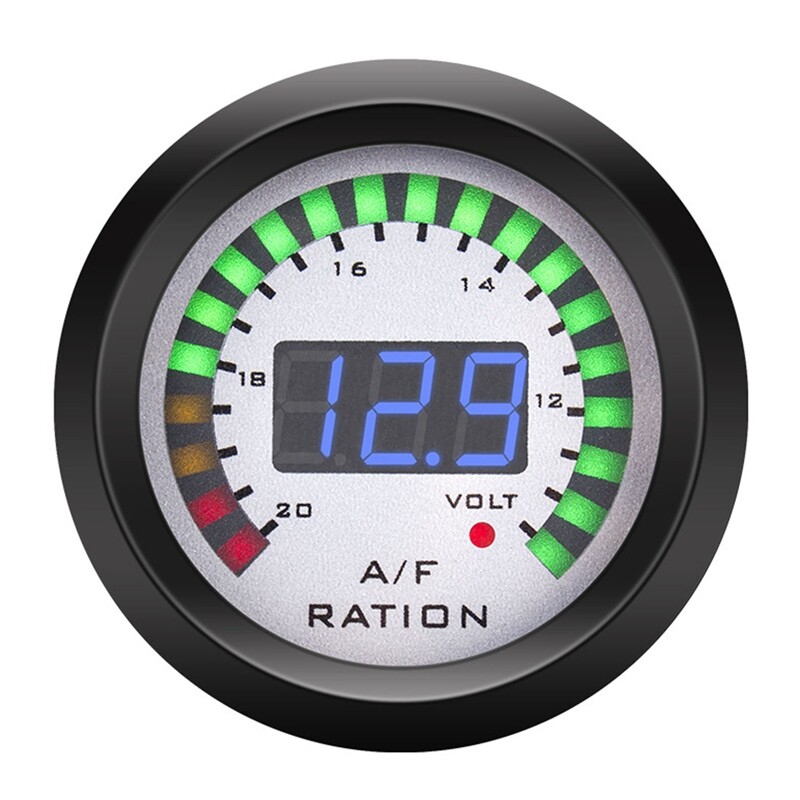 2 in 1 Air Fuel Ratio Gauge Voltmeter 12V 52mm Digital Car AFR Volt