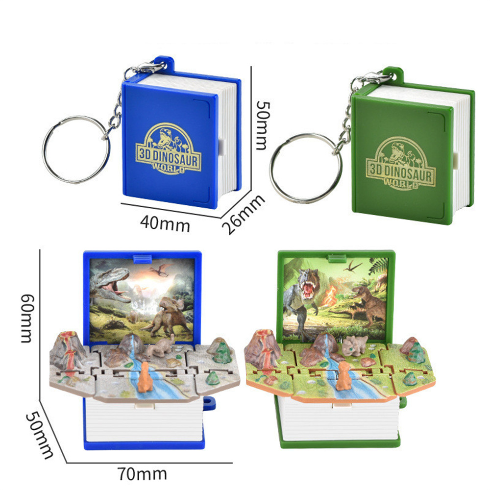 Keychain Pop Up Book Magic Gift Castle Astronaut Key Chain