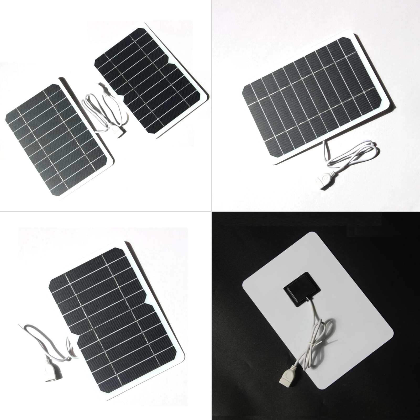 KKmoon Tấm Pin Năng Lượng Mặt Trời Nhỏ 5W/2W 5V Kèm USB Tấm Pin Mặt Trời Silicon Đơn Tinh Thể Tự Làm Tấm Pin Năng Lượng Mặt Trời Di Động Cắm Trại Chống Nước Cho Điện Thoại Di Động