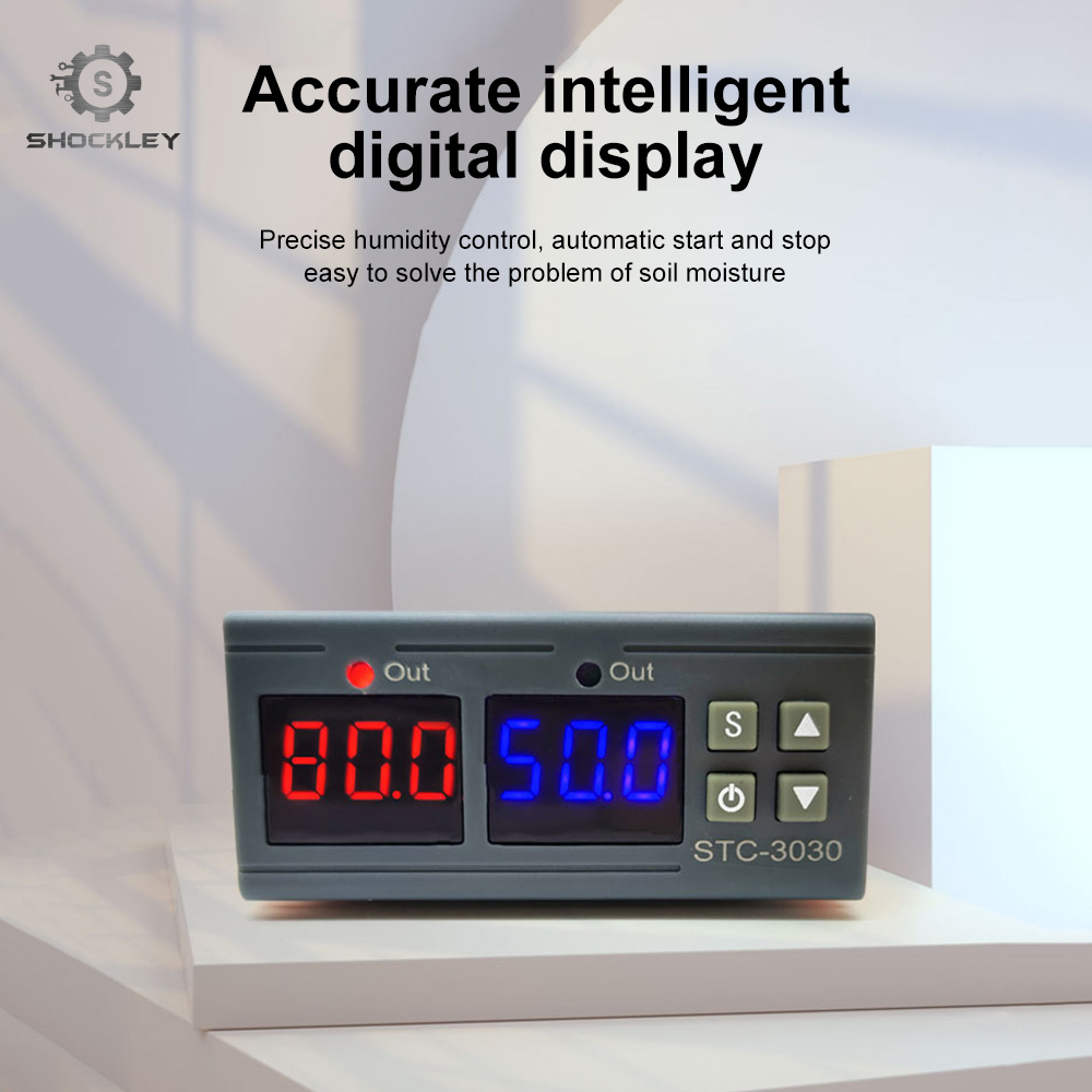 Shockley Digital Temperature Humidity Controller DC12V/DC24V AC110 220V Temperature Humidity Hygrometer Thermostat Controller