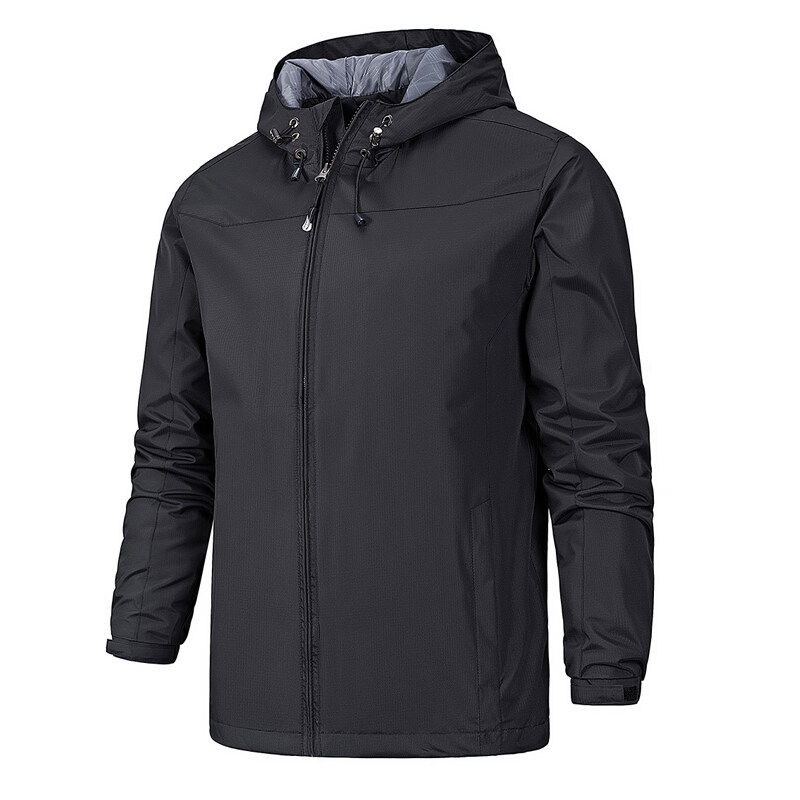 YUAAE Men's Windbreaker Jackets Waterproof Military Hooded Wind Breaker Casual Coat Male Clothing Windproof Autumn Spring Outwear Men