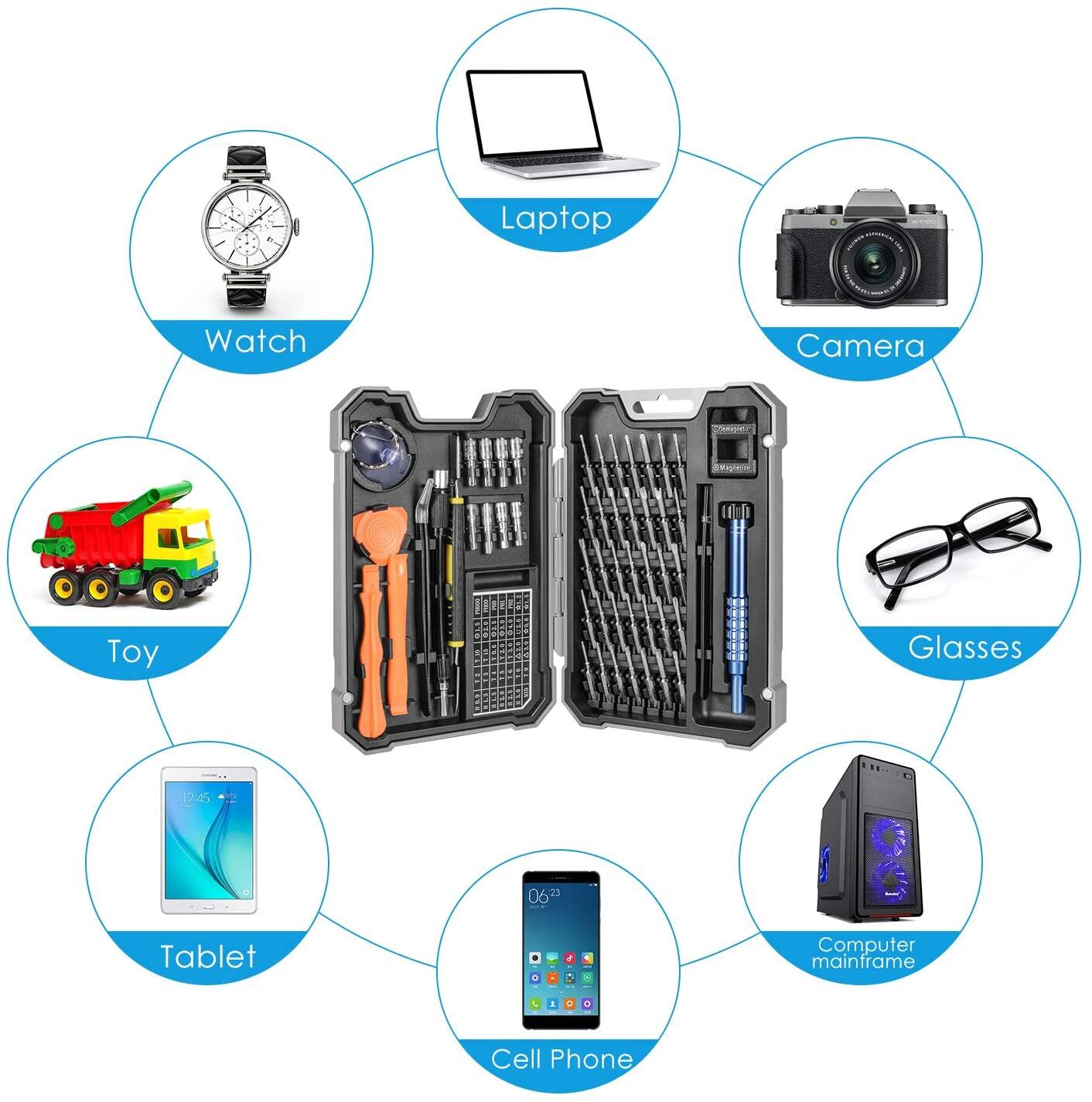 55 in 1 Screwdriver Set of Screw Driver Bit Set Multi-function Precision Mobile Phone Repair Device Hand Tools Torx Hex