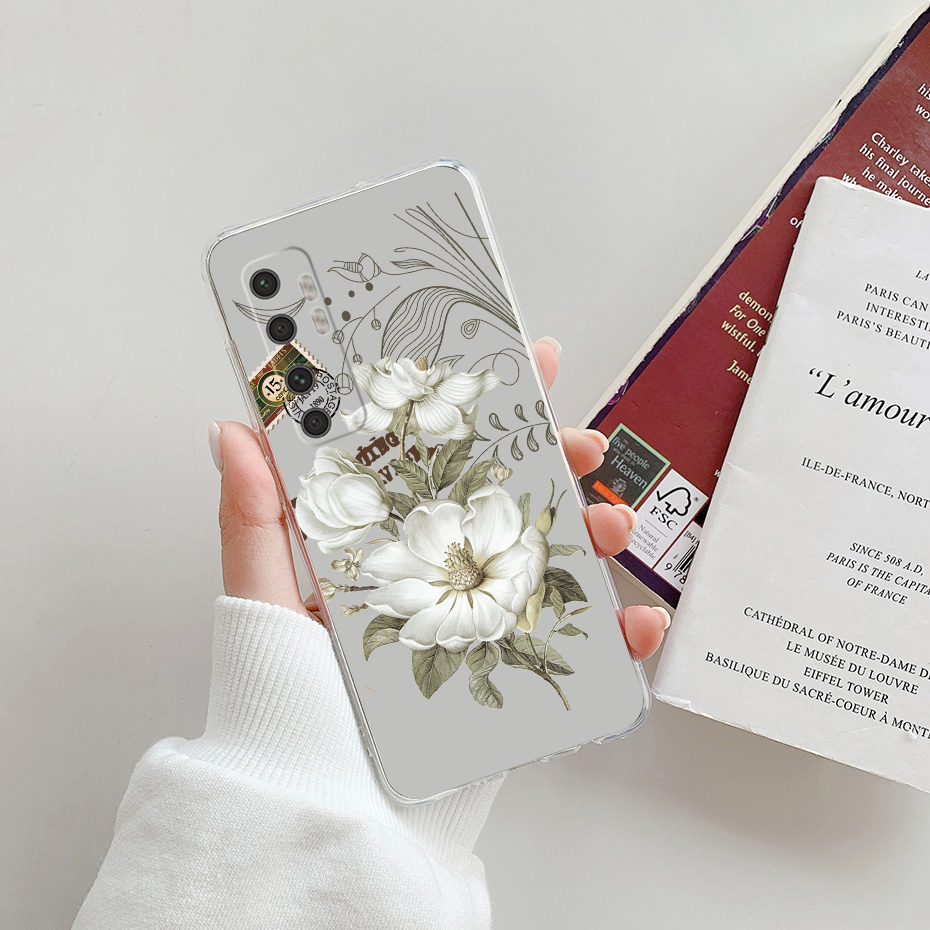 Casing For Xiaomi Mi Note 10 Lite Case Clear Cute Painted Silicone Soft TPU Back Cover Phone Case