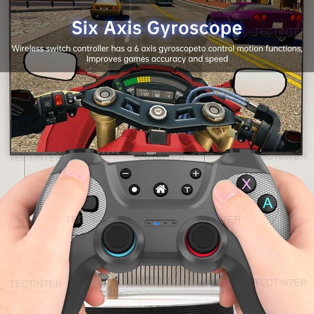 Narsta Tay cầm chơi game không dây hỗ trợ tay điều khiển Bluetooth tương thích với bộ chuyển đổi Nintendo Pro/ Switch OLED/Switch Lite PC Controle phím điều khiển