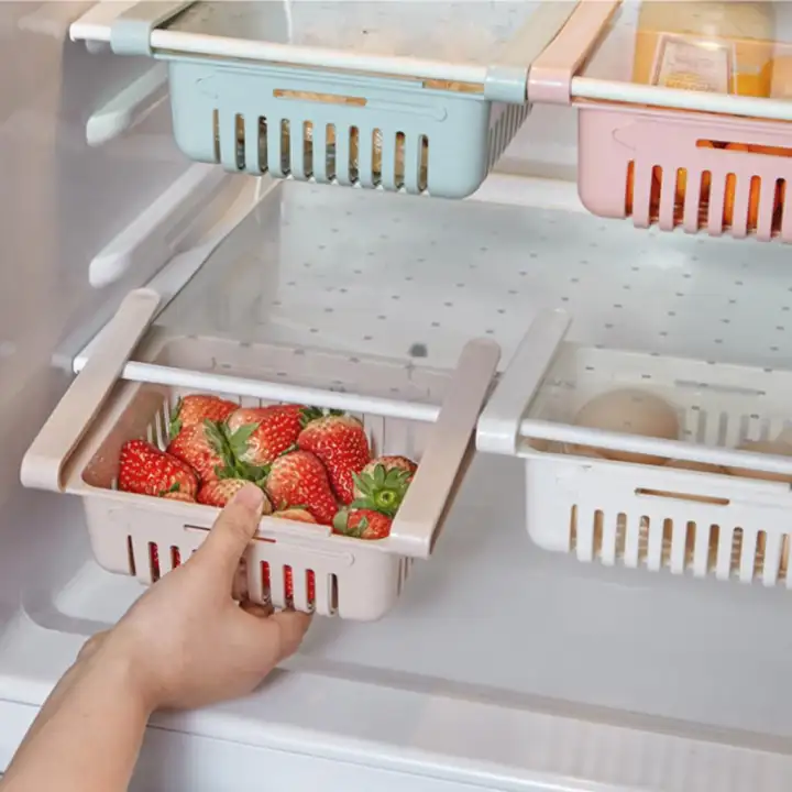 L E Kitchen Organizer Adjustable Kitchen Refrigerator Storage