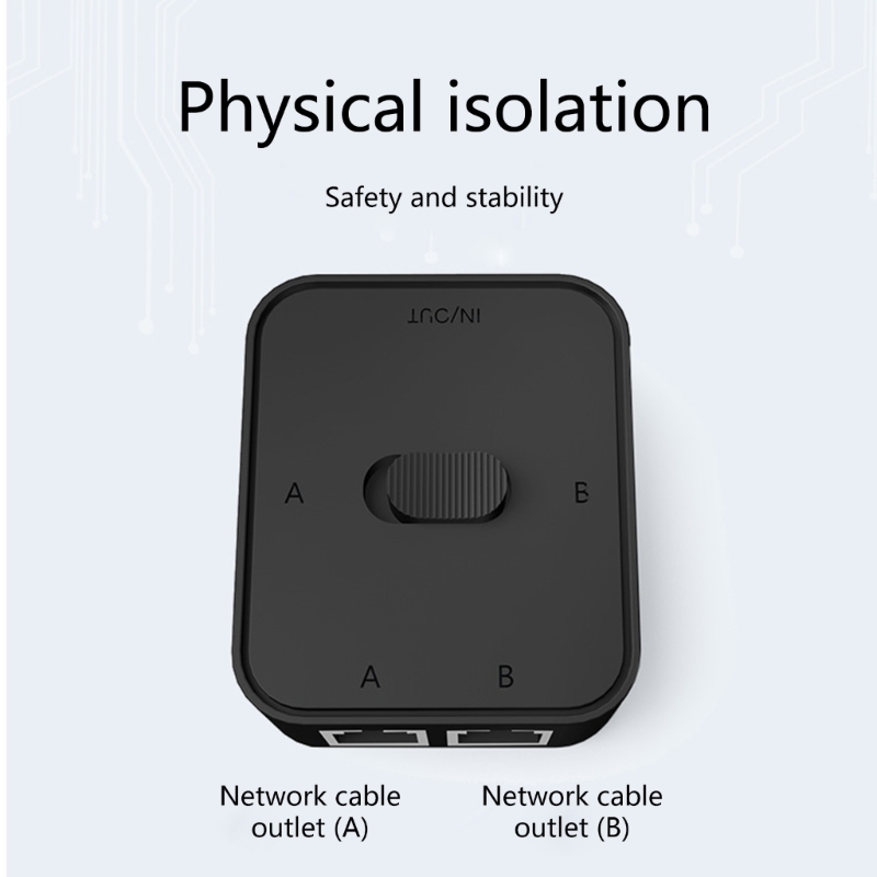 2 Port Gigabit Network Switcher Lan High Performance Ethernet Smart Switch 100/1000Mbps RJ45 Internet Splitter