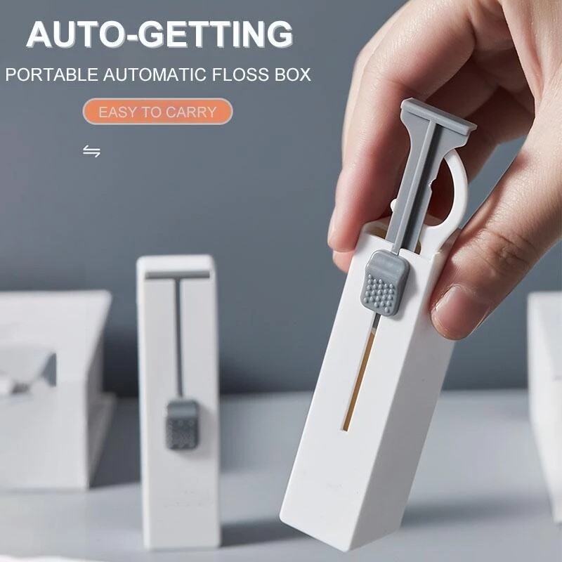 Hộp đựng tăm tự động cầm tay, chỉ nha khoa tăm xỉa răng tăm xỉa răng, làm sạch răng kẽ răng
