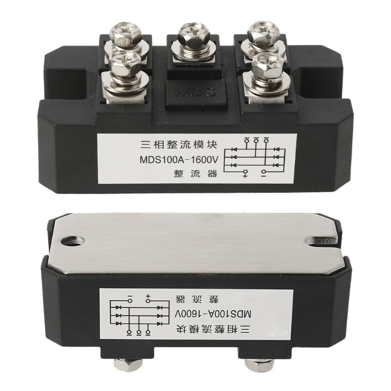 MDS100-16 Bridge Rectifier 100A 1600V 3-Phase Diode Bridge Rectifier Copper Bottom Plate Rectification Module
