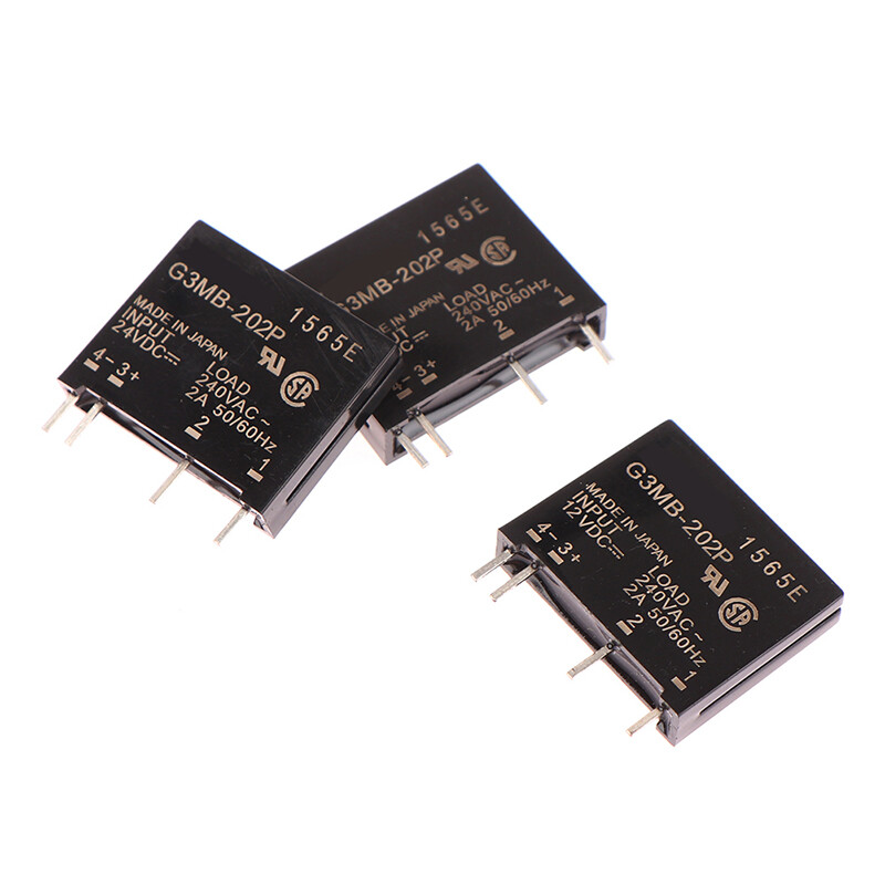 MREDL 1Pc 5V 12V 24V DC-AC Solid State Relay Module G3MB-202P-5VDC PCB SSR AC 240V 2A Snubber Circuit Resistor Relay Switch