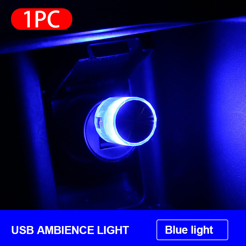 Car Mini USB LED Atmosphere Lights Decorative Lamp Plug Play Auto Interior Led Lamp