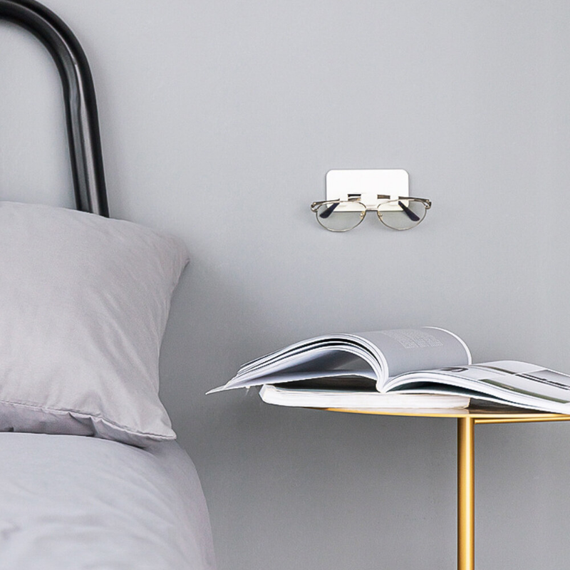 Wall-Mounted Storage Hook Non-punching Power Plug Socket Self-Adhesive Storage Rack Kitchen Bathroom Storage Accessories