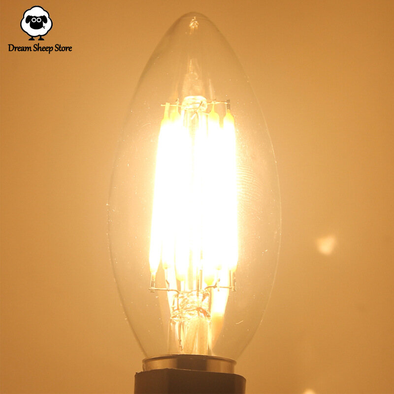 [ On Sale ] E14 LED Filament Bulb Retro Edison Glass Bulb for Home Ceilling Decoration C35/C35L/G45