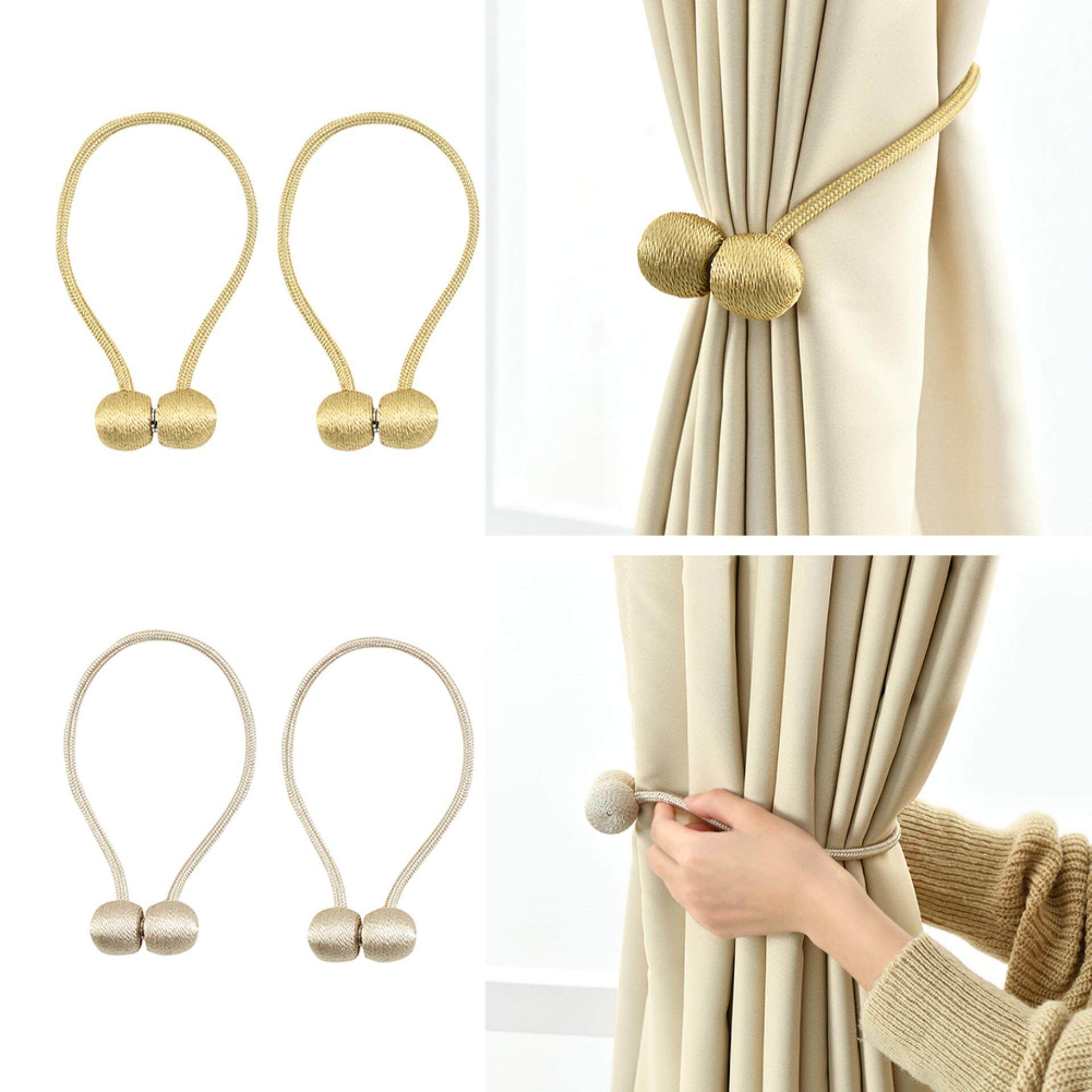 Tiebacks Braided Spherical Drapery Holdback Clip Hanging Tie 2 Pcs