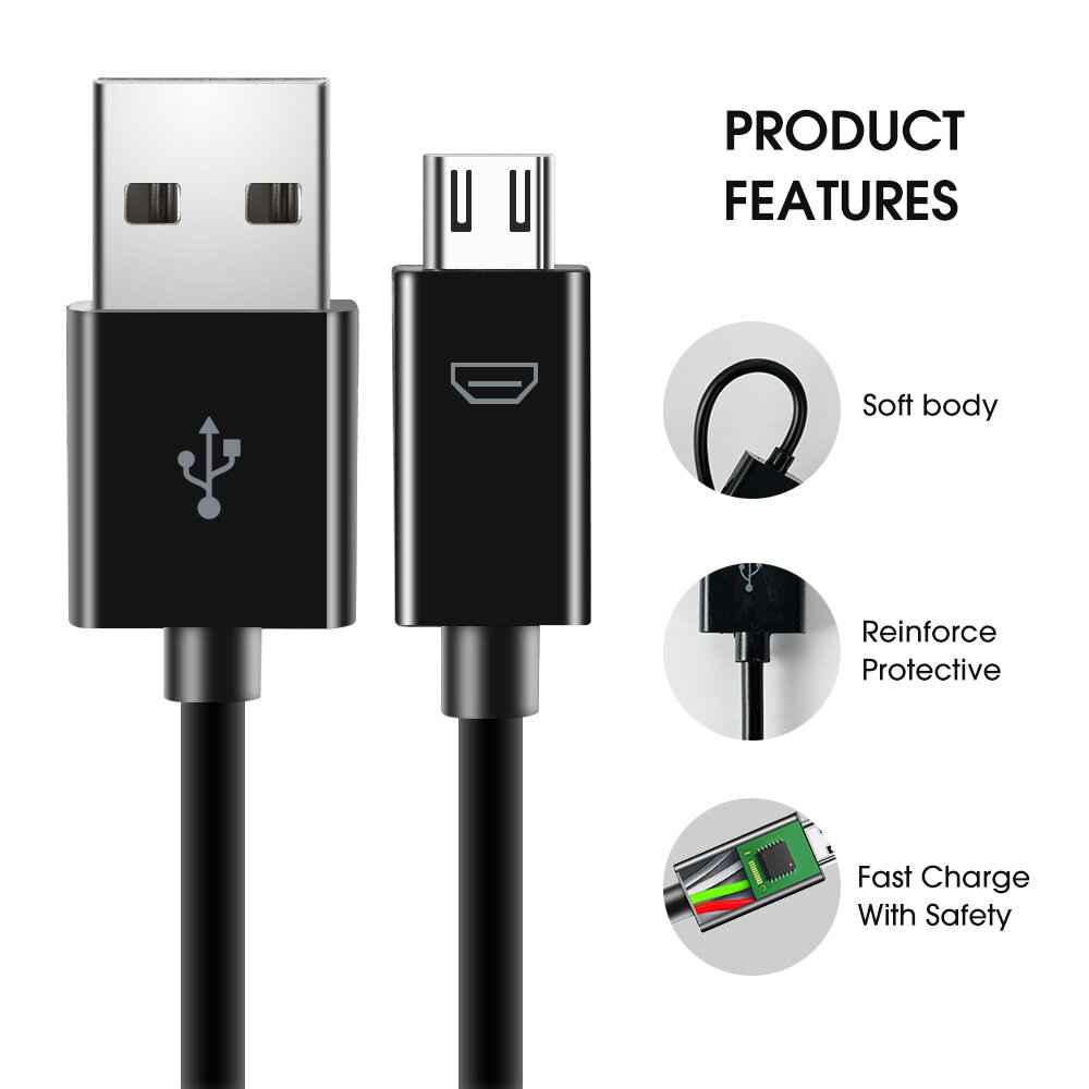 6A USB Fast Charging Cable Micro USB Quick Charger Cable Data Sync Line  for Android Phone