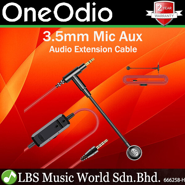 OneOdio 3.5mm Mic Aux Audio Extension Cable With Noise Cancelling