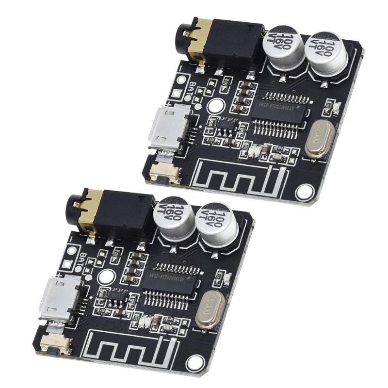 2pcs Bluetooth Audio Receiver Board for Audio Amplifier 3.7-5V BT5.0 Stereo Car Speaker Amplifier DIY