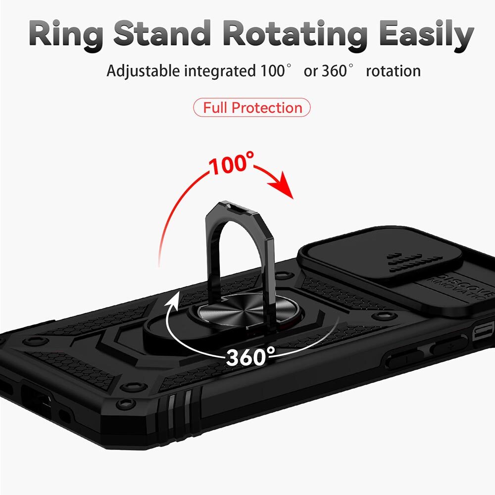 For iPhone 12 Pro Max 6.7 Phone Case,For iPhone 12 6.1/iPhone 12 Pro 6.1 Cases,Sergeant Push Window Protection Camera Armor Ring Bracket Back Cover For iPhone 12 Mimi 5.4