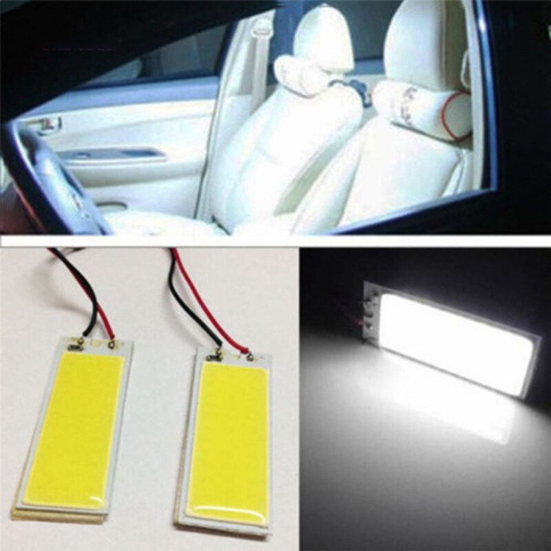 2 Bộ 4 Wát Nội Thất Trắng DC 12V Đèn Phụ Kiện Cửa Bulb 36 COB HID LED Xe Dome Ánh Sáng Bảng Điều Chỉnh Đèn