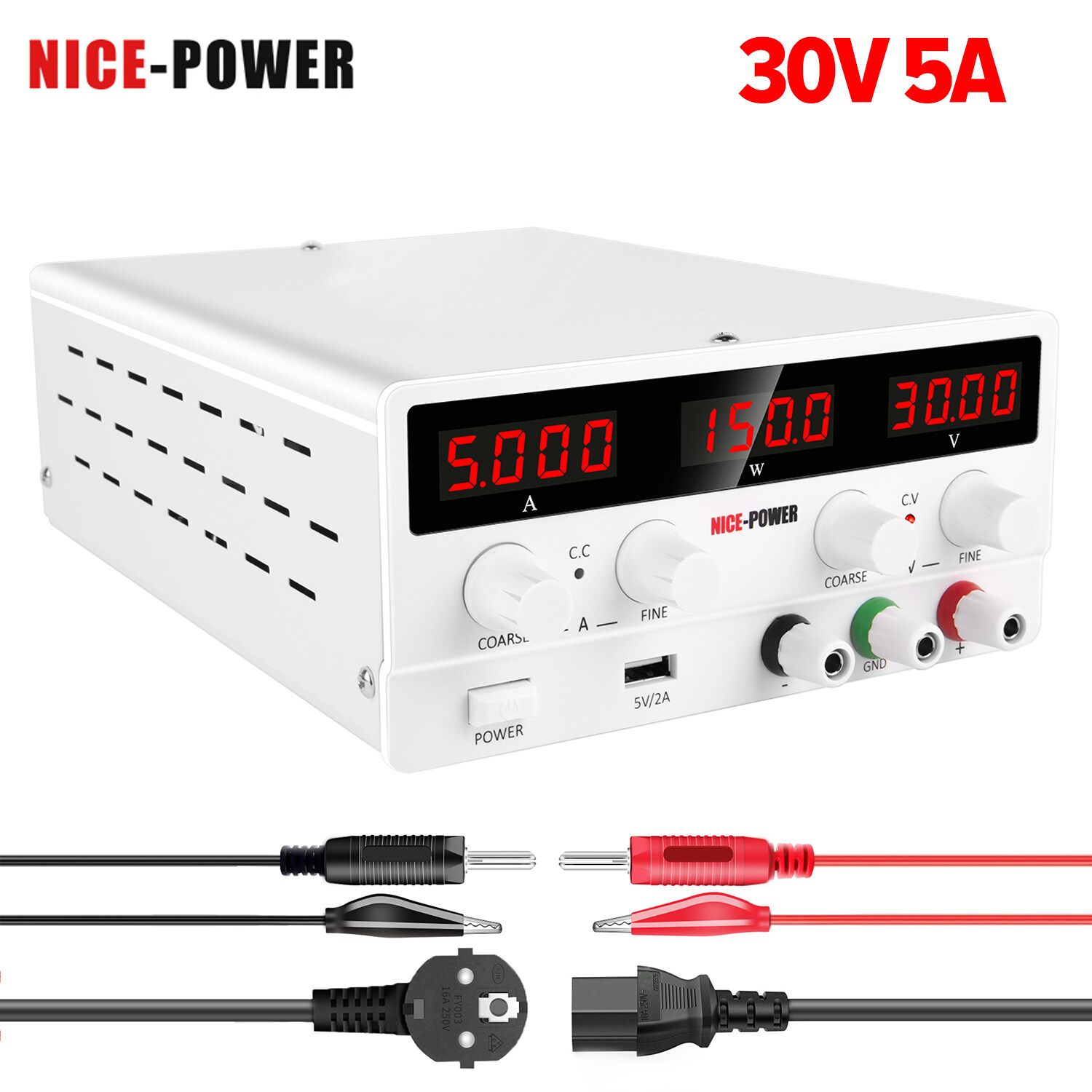 NICE-POWER Bộ Nguồn Phòng Thí Nghiệm Ổn Định USB DC Điều Chỉnh Được Bộ Ổn