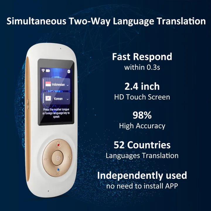 70 Languages Translator WiFi//Hotspot//Offline Two Way Instant Voice Translator UK