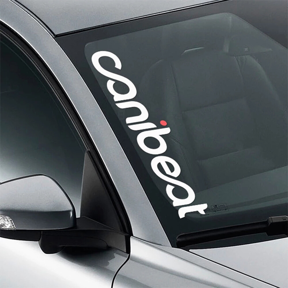 Reflective Silver CANIBEAT Logo Car Styling Front Windshield Decor Decal Sticker 