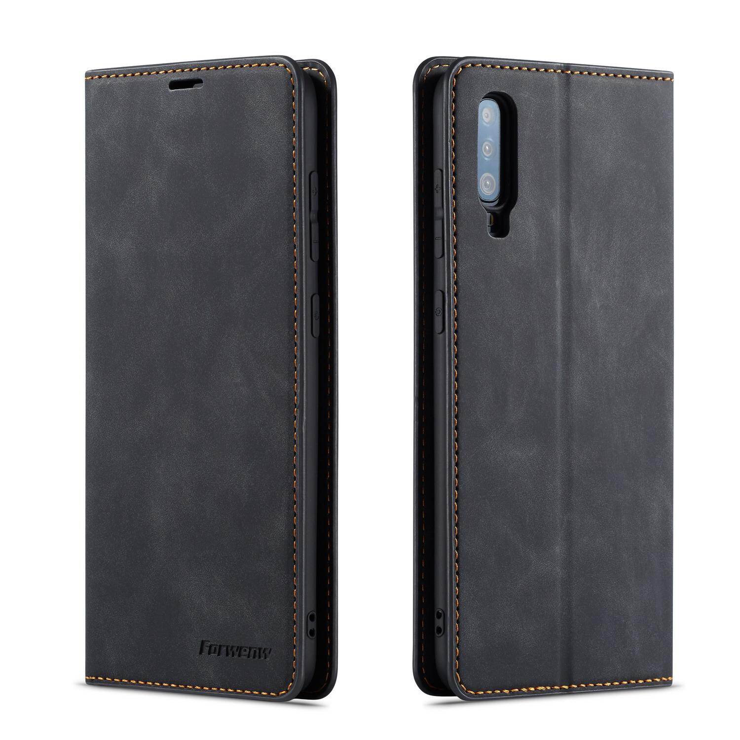 For Samsung Galaxy A70 A70S Case Covers High Quality Plain Wallet Magnetic Flip Leather Phone Casing Bag With Stand Card Slots