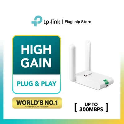 TP-LINK TL-WN822N - 3dBi x 2 300Mbps High Gain Wireless USB Wifi Adapter / Wifi Receiver / Speed up to 300Mbps / Easy Setup with WPS Button