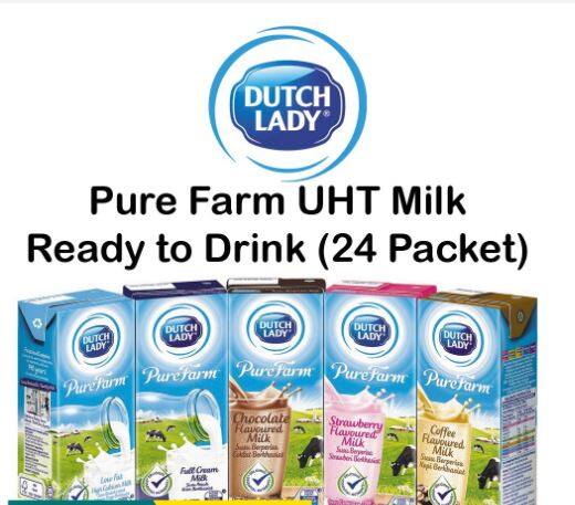 Dutch Lady 200ML x 24 Pkts Pure Farm UHT Milk 200ML x 24 Pkts ( Chocolate /  Strawberry / Full Cream / Low Fat / Coffee ) | Lazada