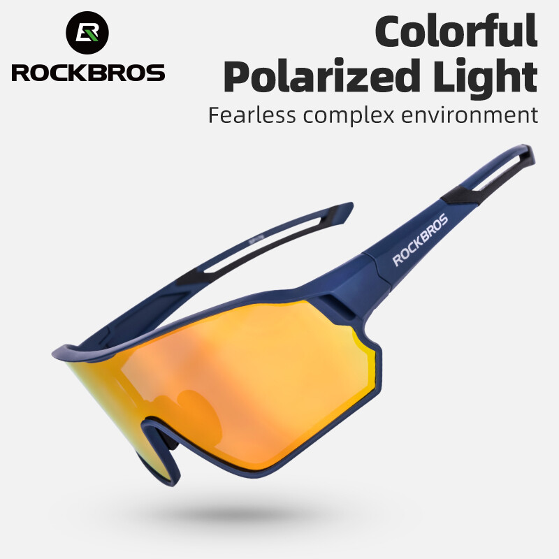 RockBros Polarized Cycling Sun Glasses Outdoor Sports Bicycle Glasses Men Women Bike Sunglasses 29g Goggles Eyewear 5/3 Lens