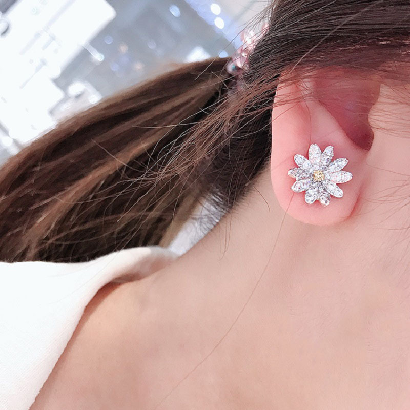 Sweet Daisy Stud Earring Flowery Temperament Girls Earrings