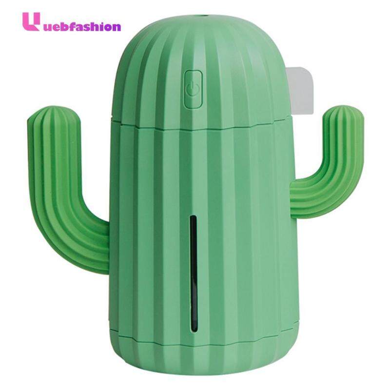 340mL Cactus USB Air Humidifier LED 7 Color Lamp Aromatherapy Oil Diffuser Singapore