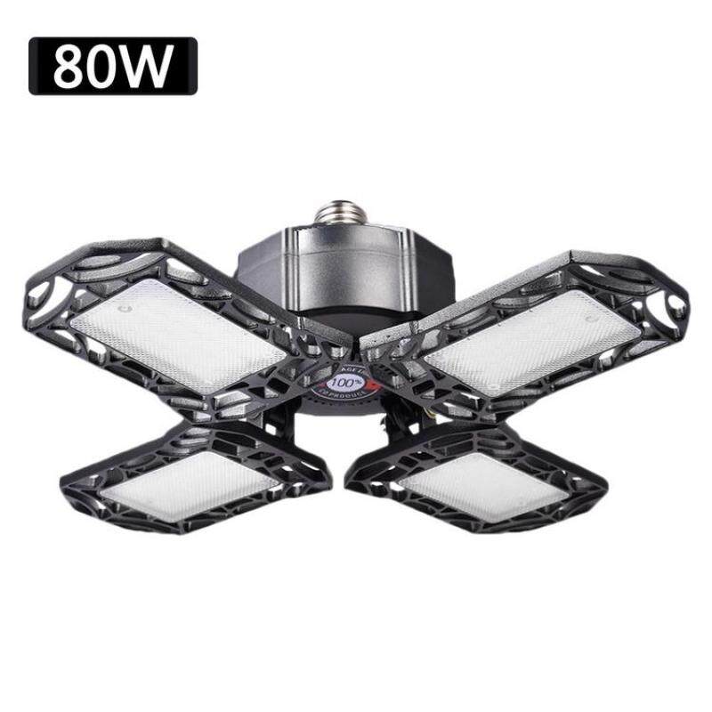 Đèn Led nhà để xe có thể thay đổi, đèn trần cảm ứng ra đa có thể gập lại, cho xưởng kho 85-265V màu trắng lạnh