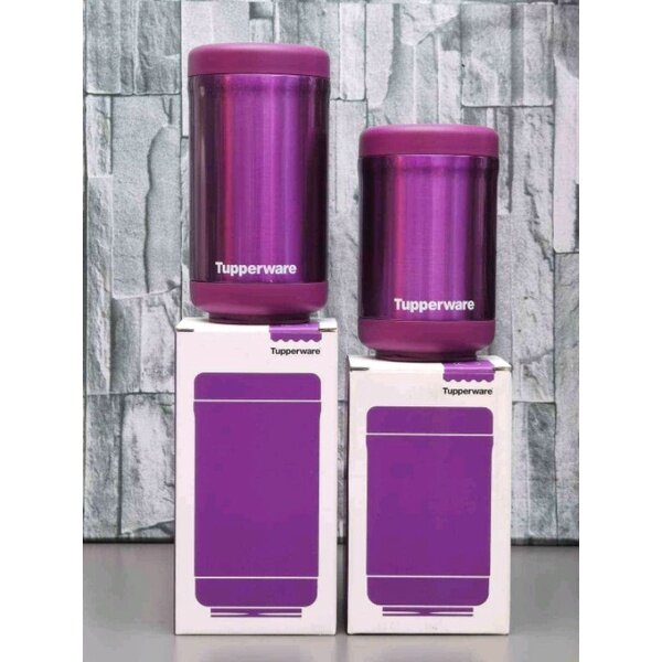 Tupperware Stacking Thermal Flask Purple/ Thermos/ Zebra/ Food