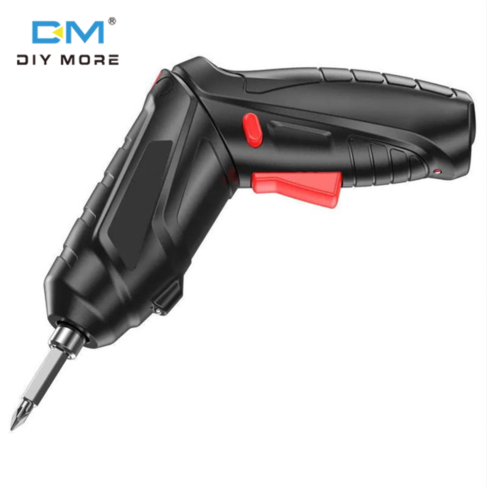 [100% Original] diymore Electric Keyless Screwdriver Keyless Collet Charging Adjustable 90° & 180° Angle Electric Screwdriver 3.6V USB Charging Cordless Rechargeable Hand Cordless Utility Drill Power Supply Power Tools