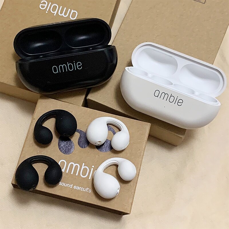 Bông Tai Chính Hãng Ambe Same Style Dẫn Truyền Âm Thanh Qua Xương Bluetooth Không Dây Chân Thật Tai Nghe Ear Pad Tai Nghe Dạng Kẹp TWS Tai Nghe Nhét Tai Thể Thao Sound Earcuffs RUIJA