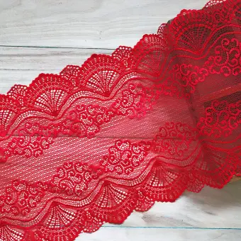 wide stretch lace trim by the yard