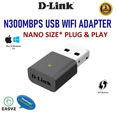 D-Link DWA-131 High Speed Wireless N300 NANO Mini USB WiFi Adapter Receiver 802.11n Wi-Fi Dongle