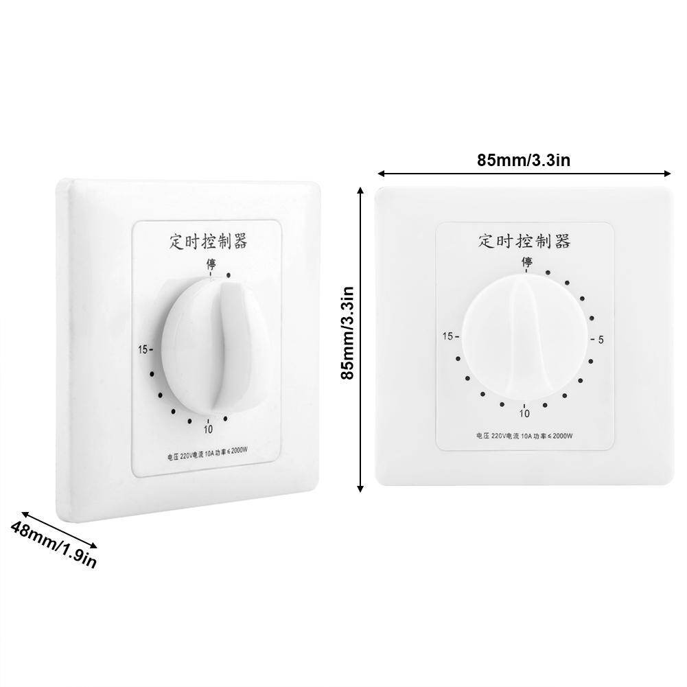 220V 15Minutes Water Pump Timer Mechanical Countdown Indoor Intelligent Time Switch Control