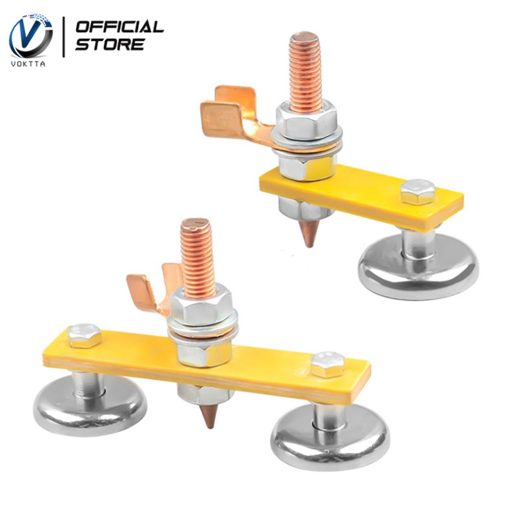 VOKTTA Dụng Cụ Kẹp Đất Hỗ Trợ Hàn Từ Tính Mạnh Đầu Nam Châm Hàn Phụ Kiện Hàn Đuôi Đồng Hút Lớn Từ Tính Mạnh Kẹp Ổn Định