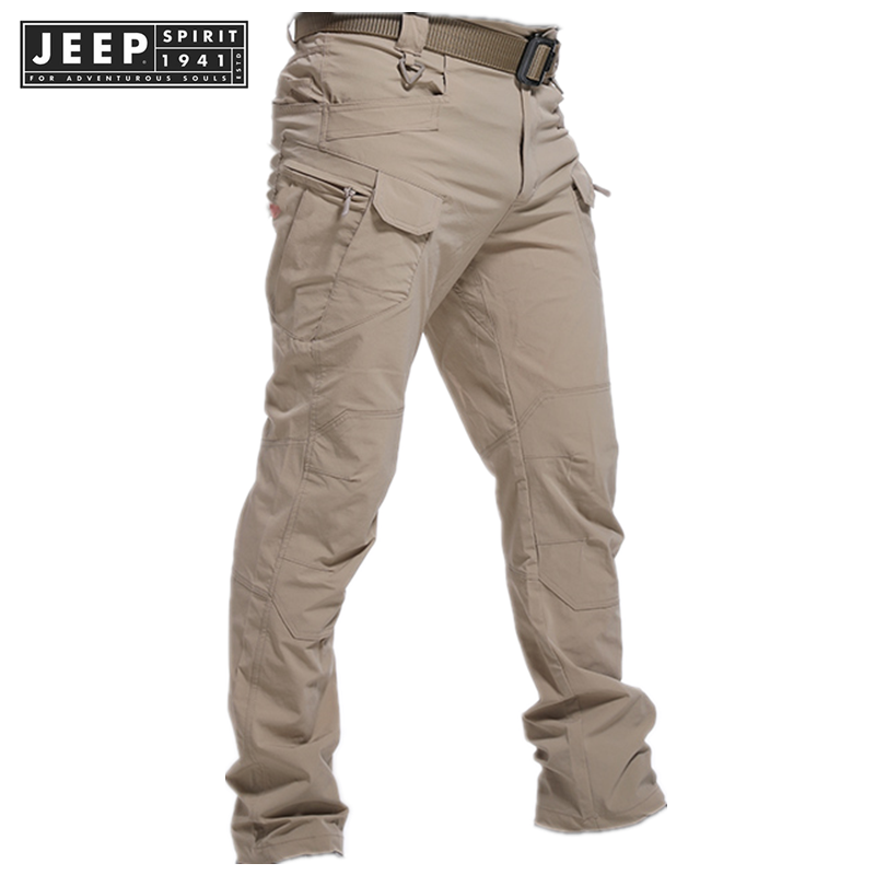 Jeep spirit 1941 estd city military tactical pants men swat combat army trousers many pockets waterproof wear resistant casual cargo pants men 2022
