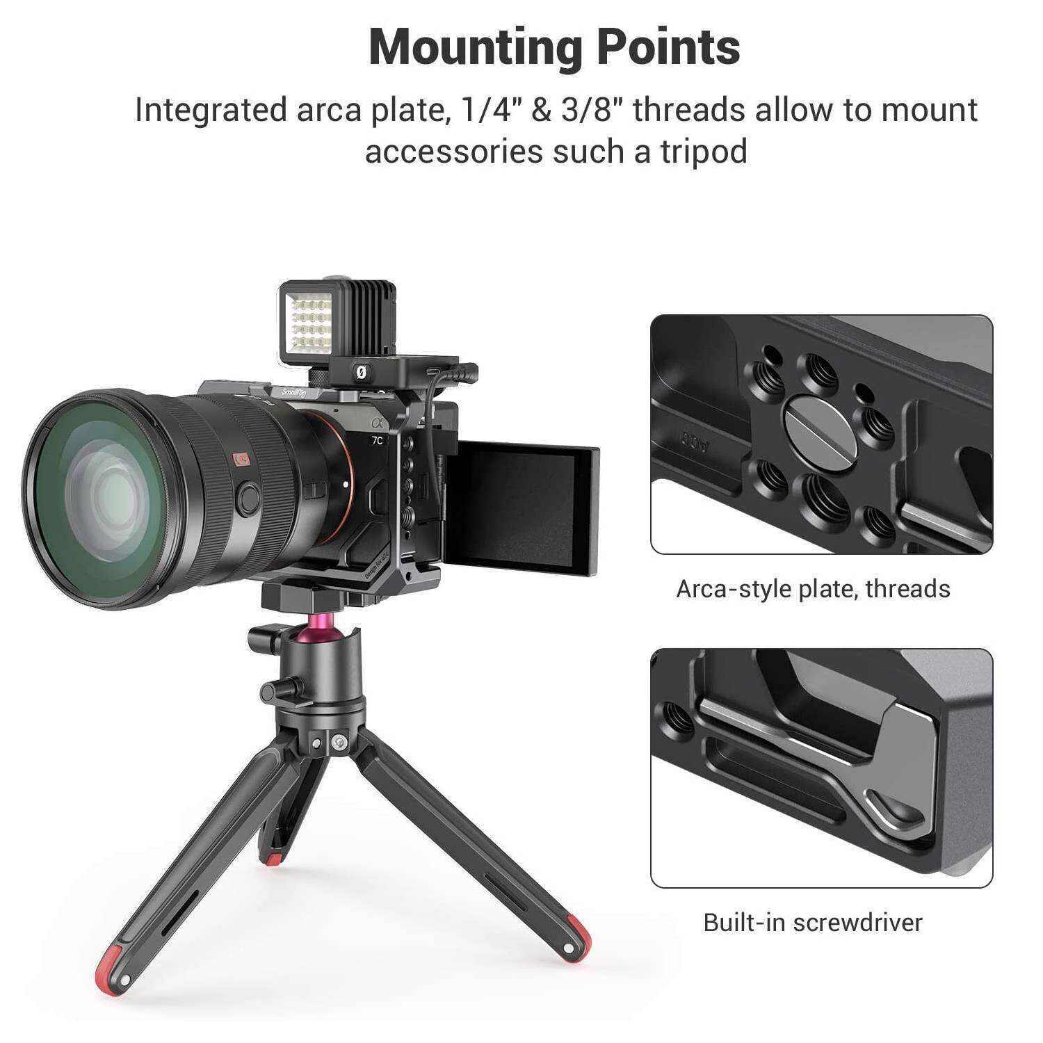 SmallRig Cage rig Khung Lồng máy ảnh Cho Sony A7C 3081
