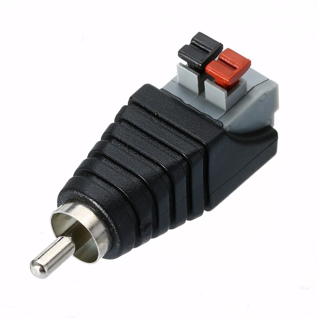 Ocean Speaker Wire A/V Cable to Audio Male RCA Adapter Jack