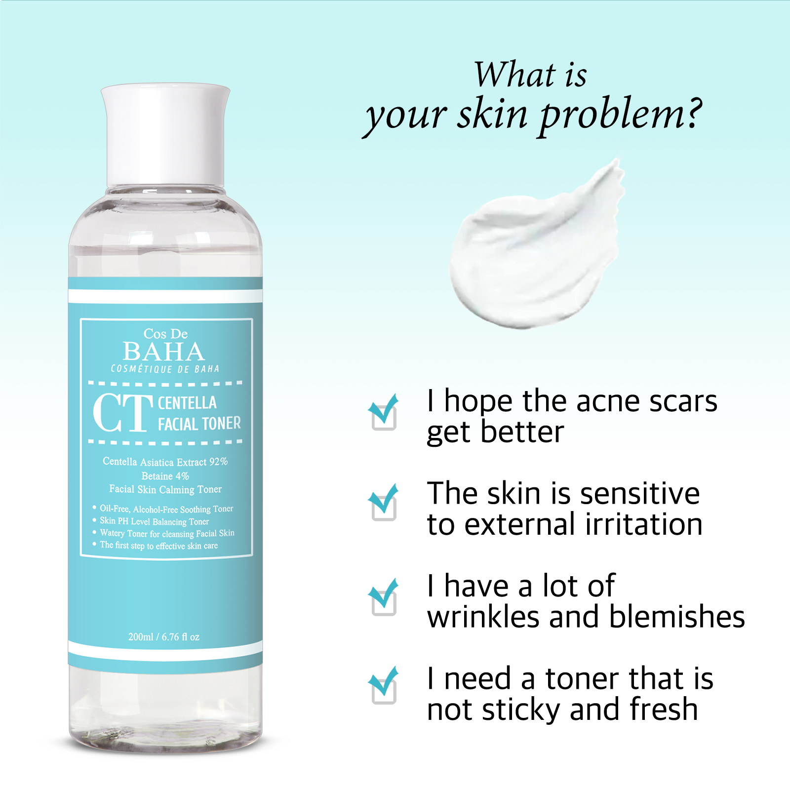 Cos De Baha-centella Asiatica Recovery Toner, Dành Cho Mặt (200Ml)